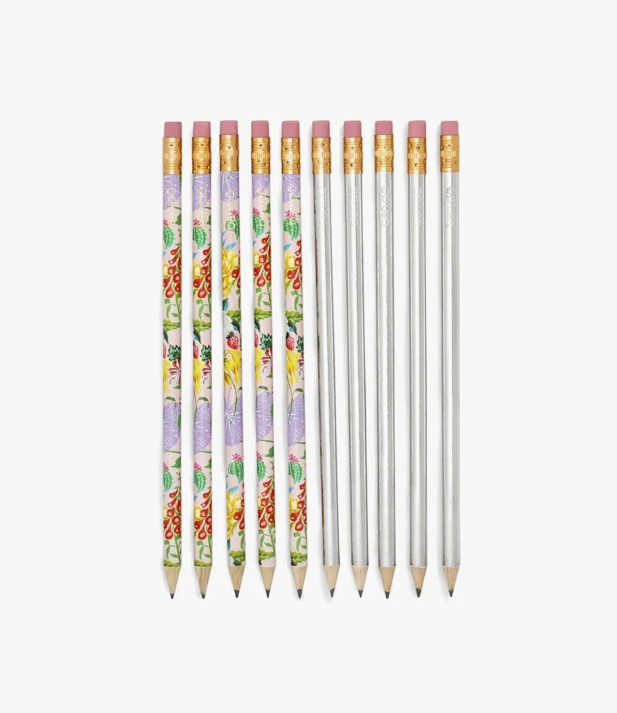 مجموعة أقلام رصاص بألوان الزهور من باندو
