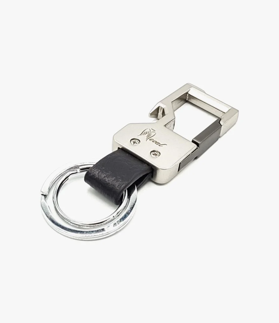 Genuine Leather Can Opener Keychain