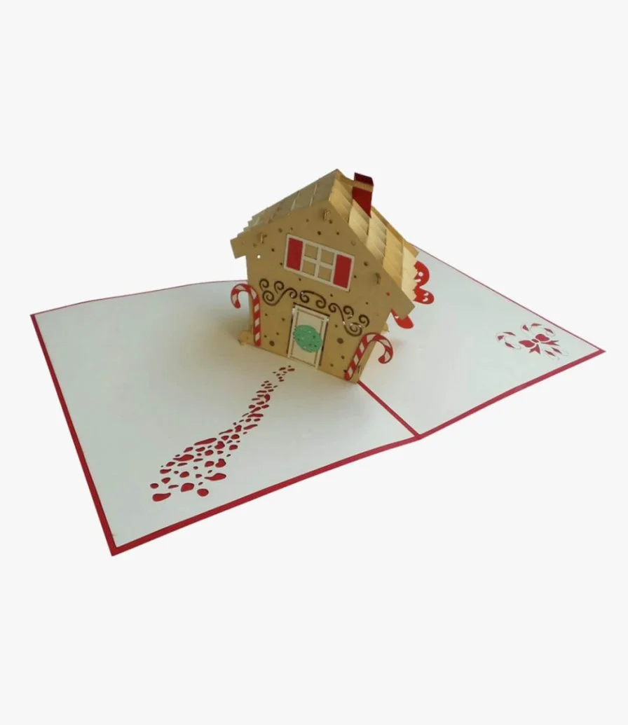 Gingerbread House 3D Card by Abra Cards