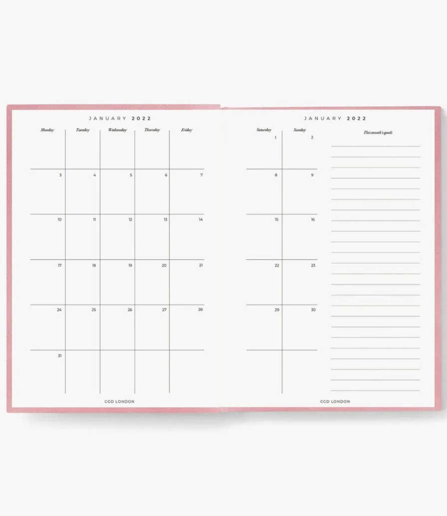 Goals Mid Year Diary - Pink By Career Girl London