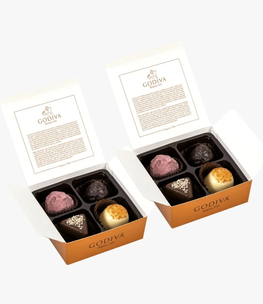 Godiva Chocolate Ballotin , 4 pcs   Quantity of 2 boxes