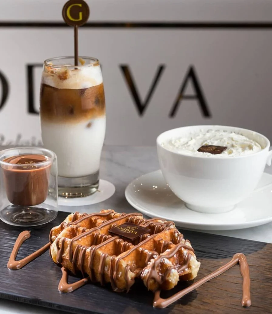 Godiva chocolate waffle
