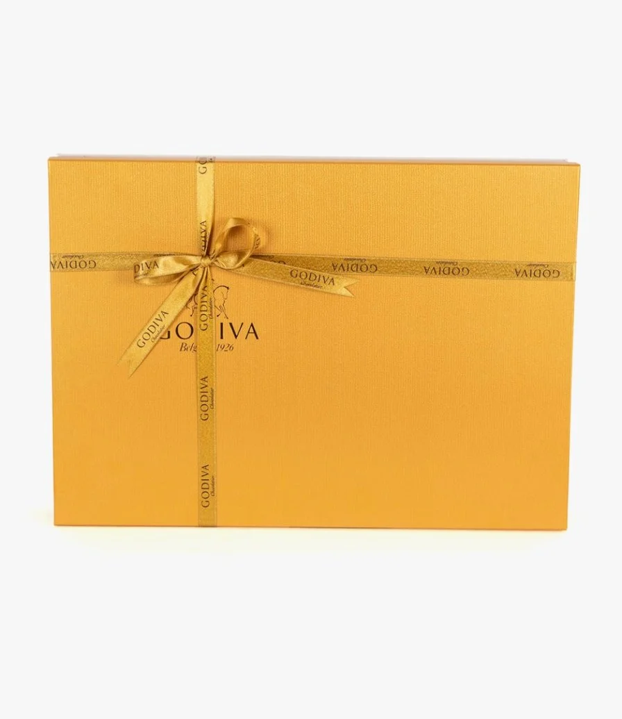 صندوق 96 قطعة شوكولاتة ذهبي من جوديفا