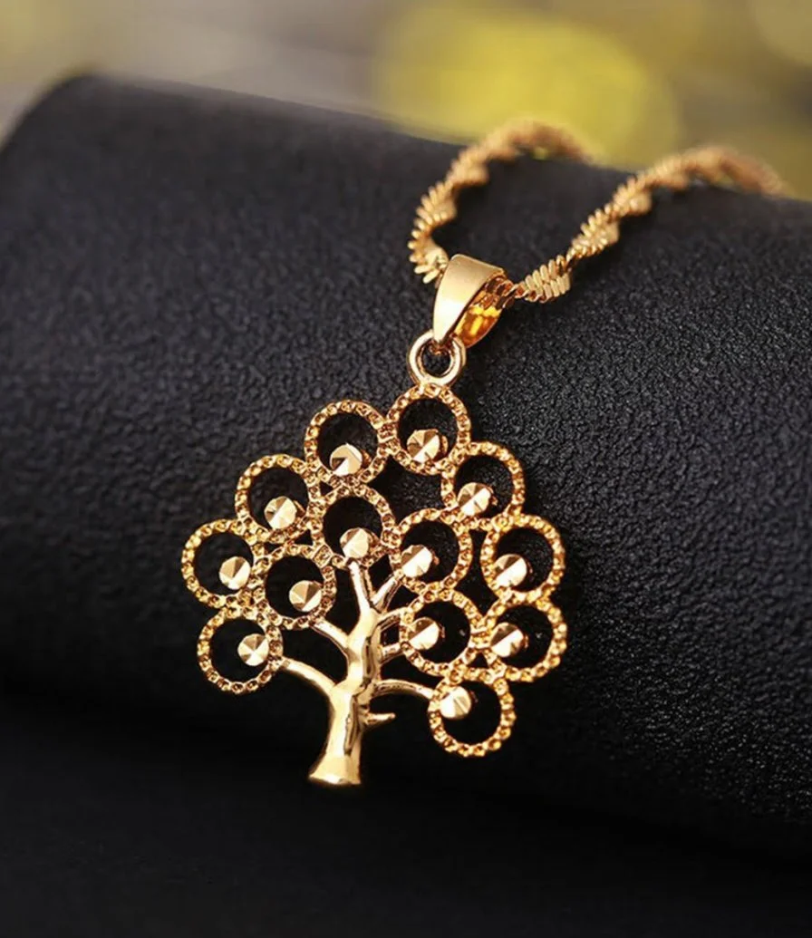 Golden Tree Pendant by La Flor