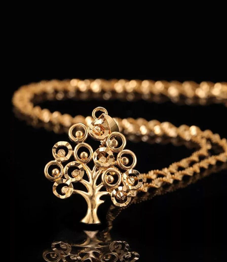 Golden Tree Pendant by La Flor