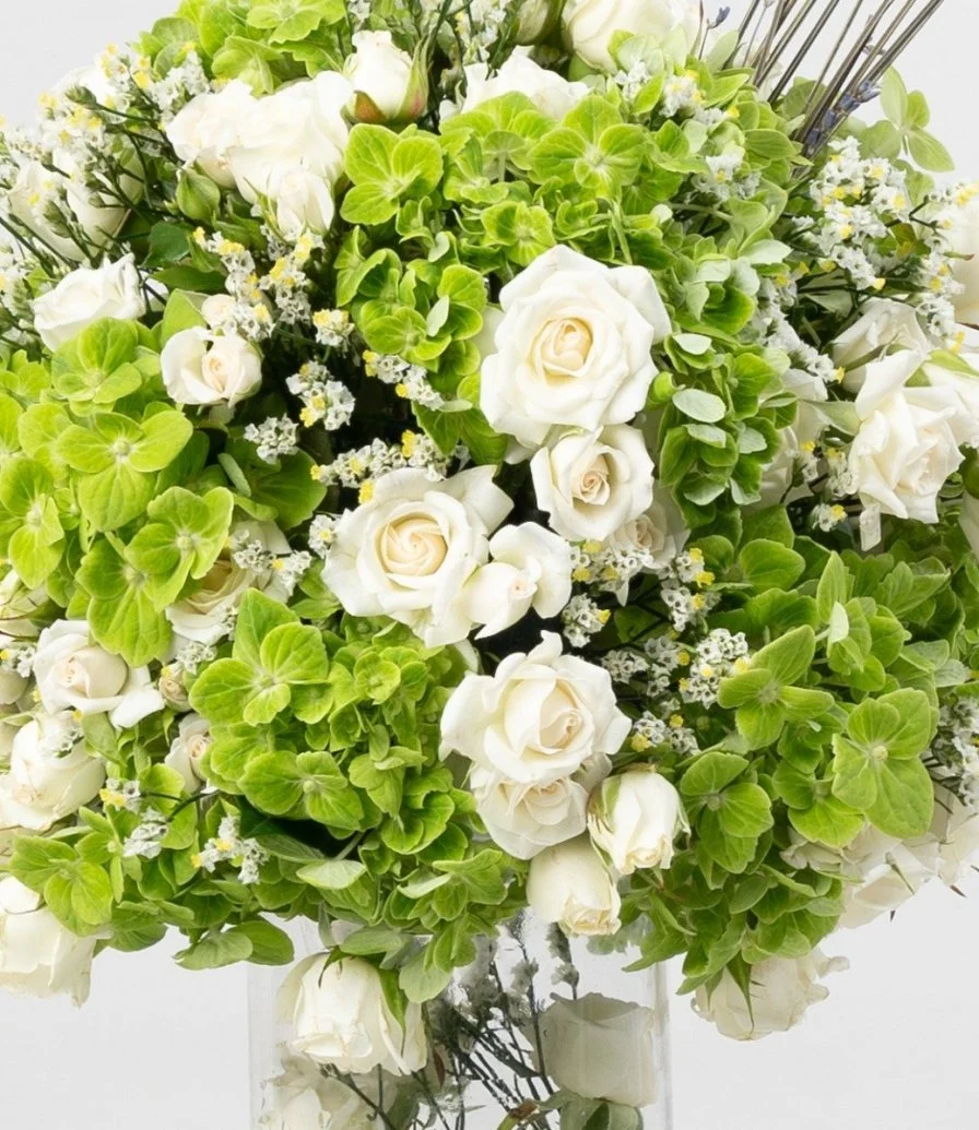 Green Hydrangea Flower Arrangement
