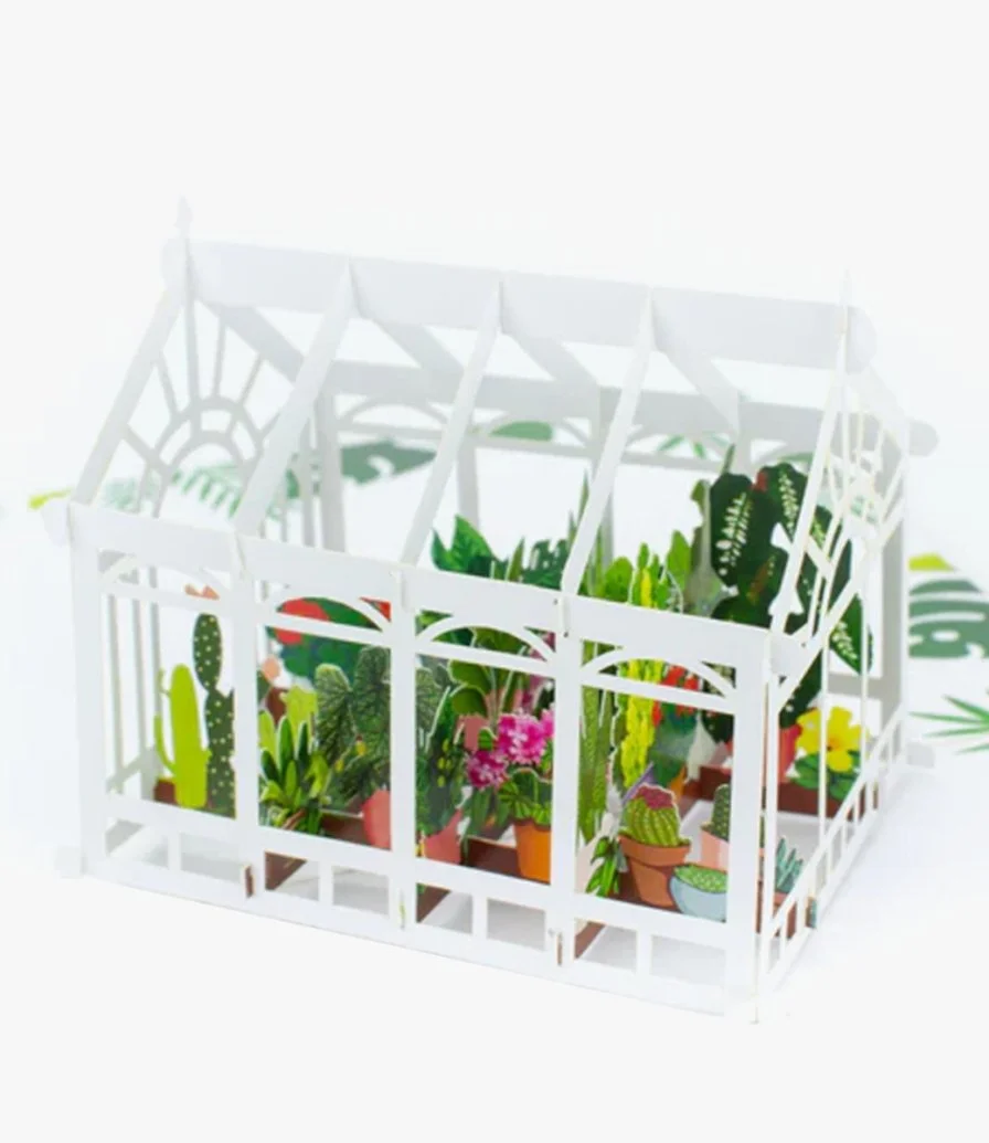 Greenhouse  3D Pop up Card by Abra Cards 