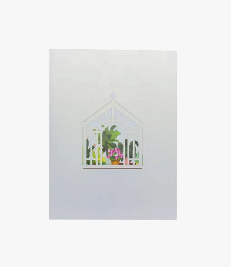 Greenhouse  3D Pop up Card by Abra Cards 