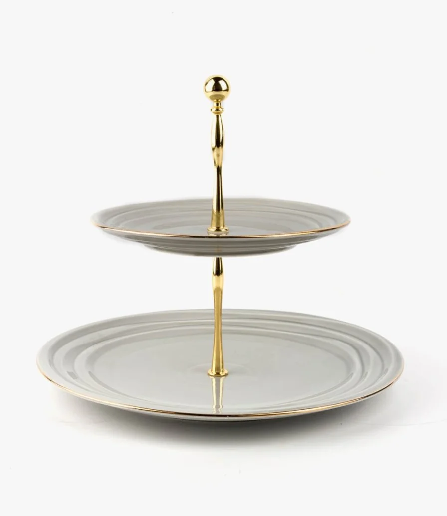 Grey - 2 Tier Plate From Harmony