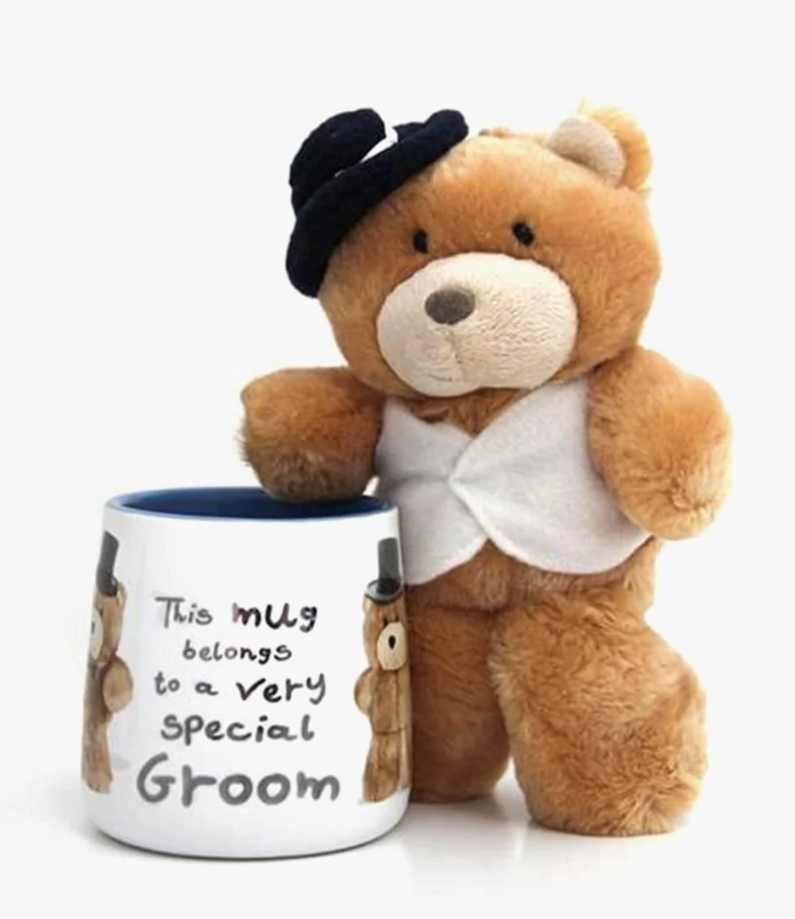 Groom Teddy & Mug