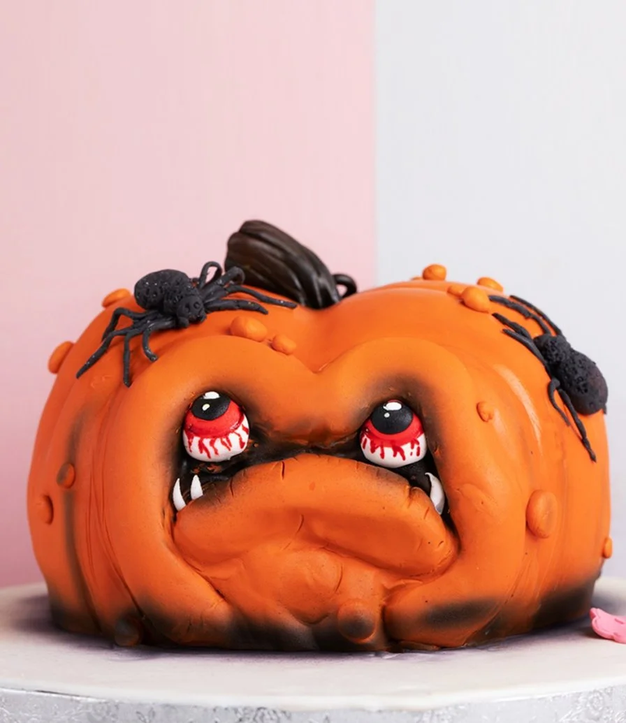 Grumpy Pumpkin Cake by Sugarmoo