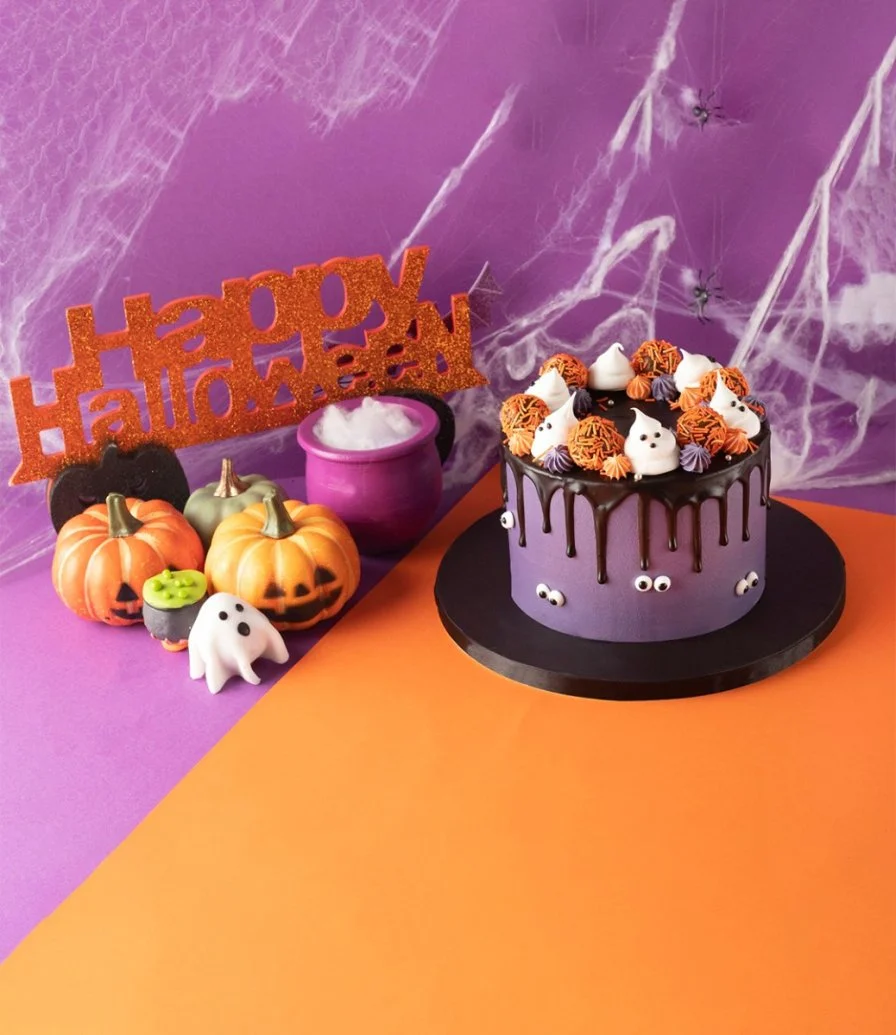 Halloween Chocolate Ghost Cake by Cake Social