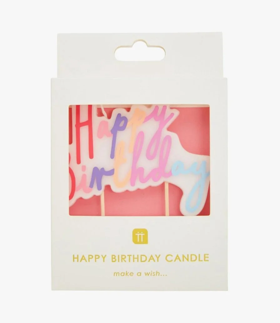 Happy Birthday Candle Large by Talking Tables