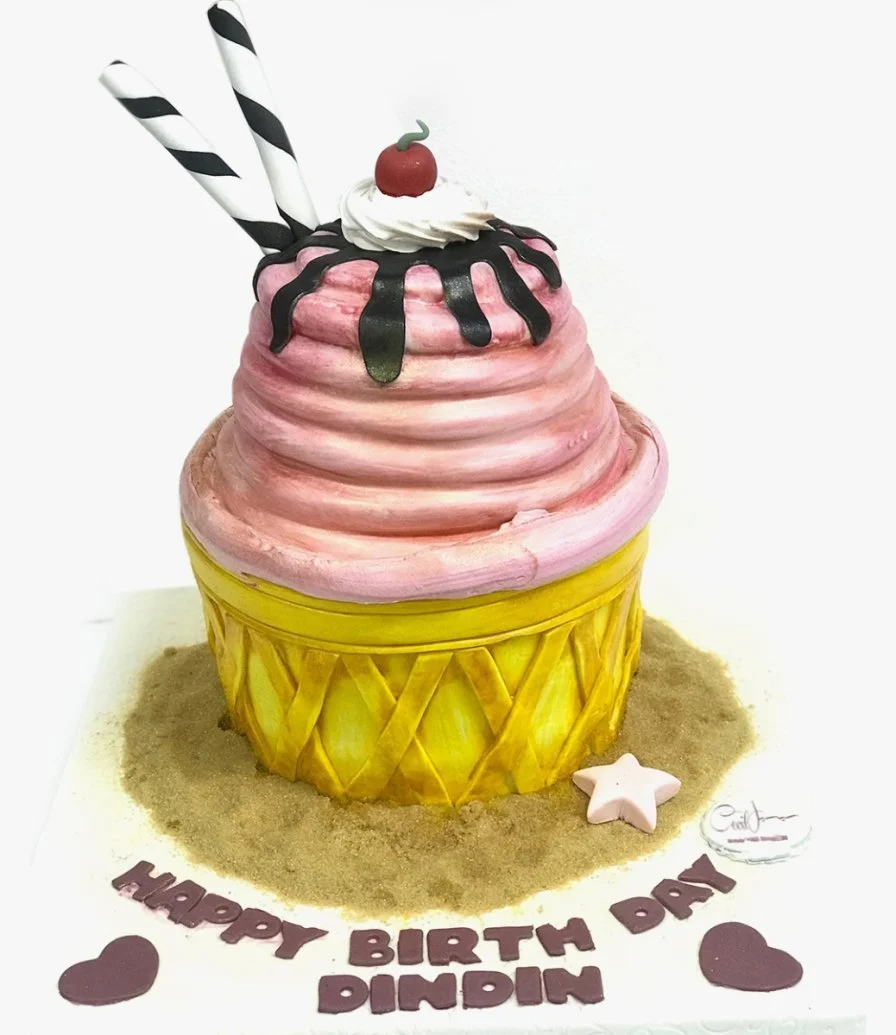 Happy Birthday Cupcake Cake