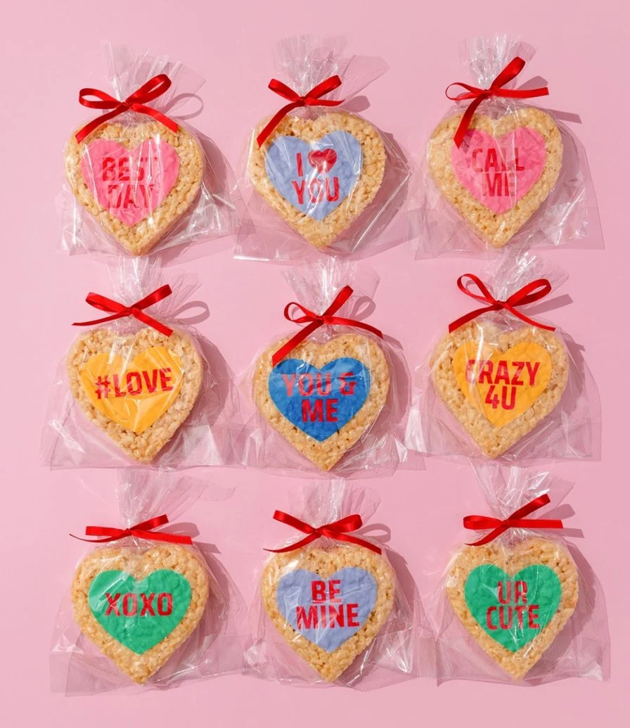 Happy Hearts Valentine Treats Box of 9 by CrACKLES