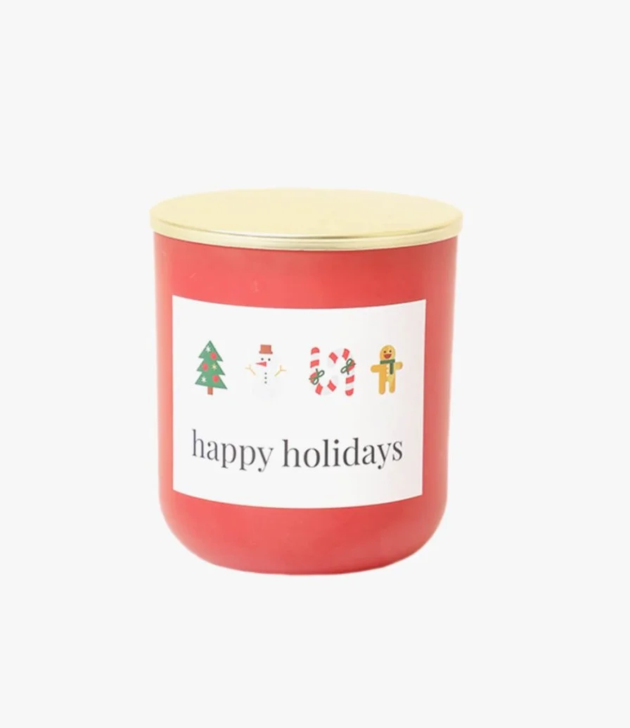 Happy Holiday Christmas Cheer Scented Candle