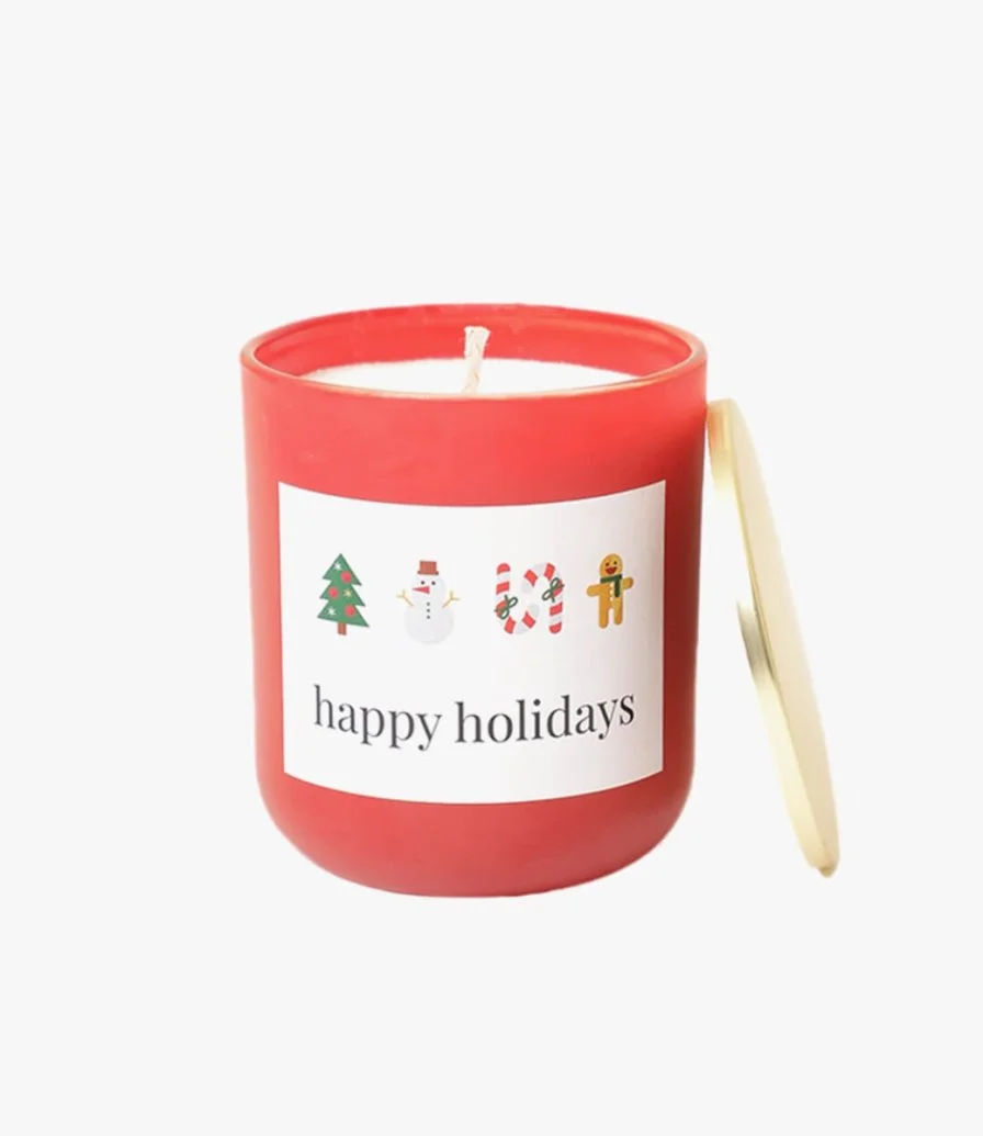 Happy Holiday Christmas Cheer Scented Candle