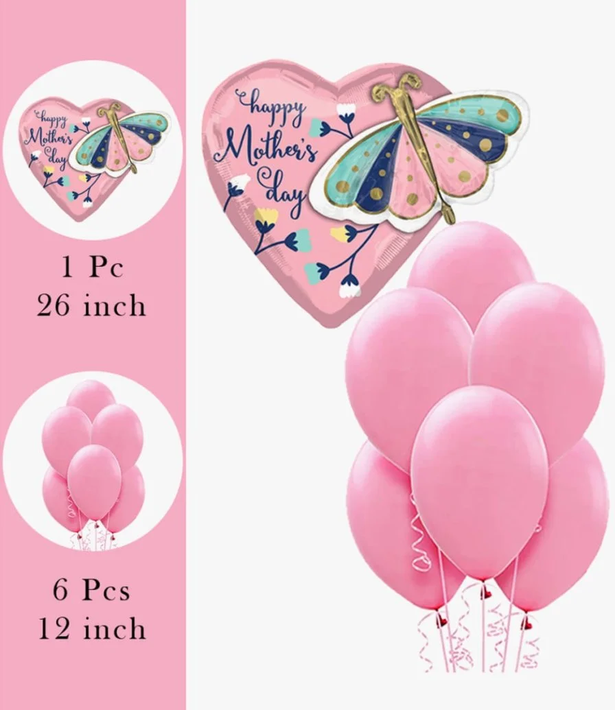 Happy Mother's Day Butterly Balloon Bundle
