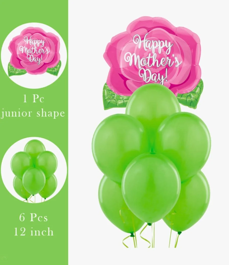 Happy Mothers Day Rose Balloon Bundle