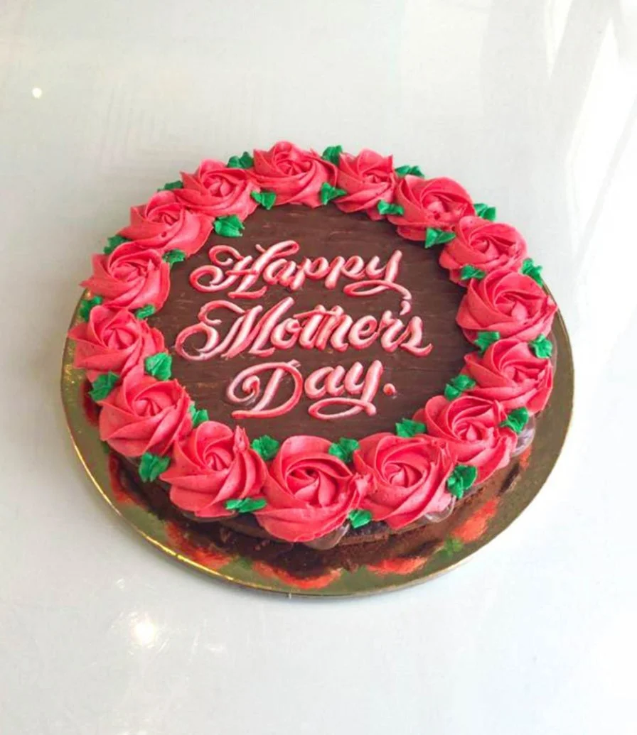 Happy Mothers Day Rose Cookie Cake