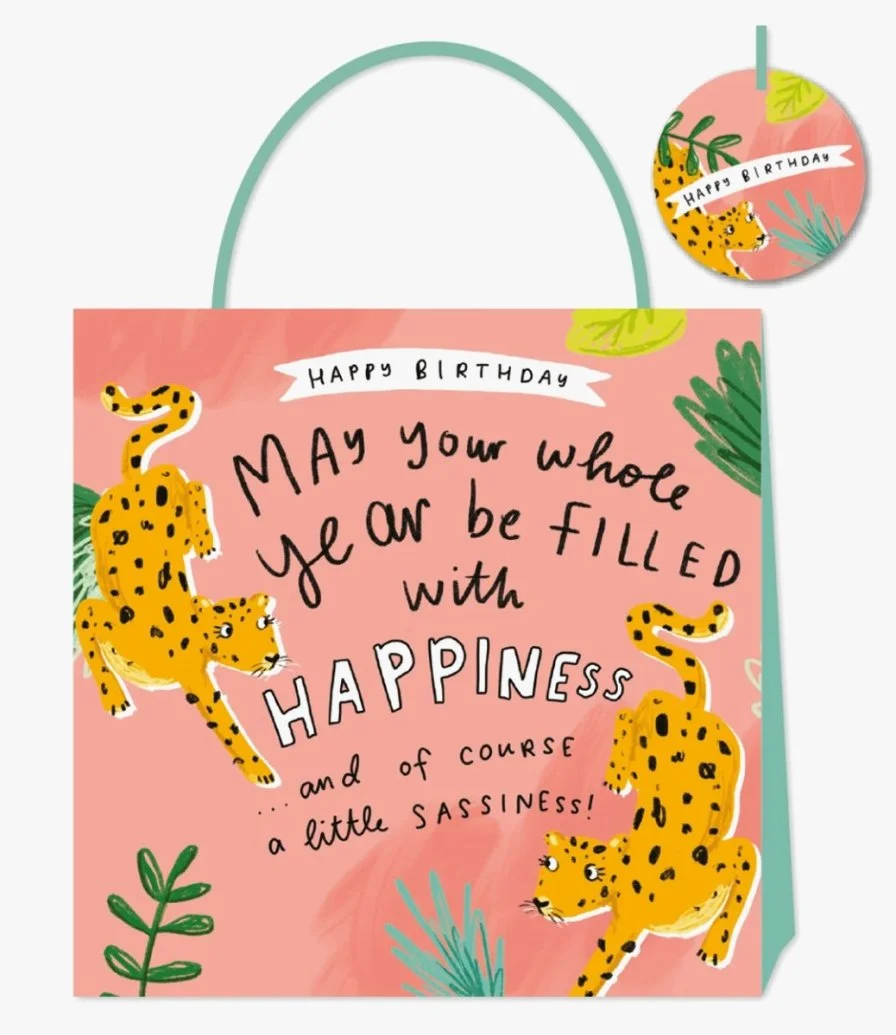 Happy News Birthday Sassiness L Gift Bag
