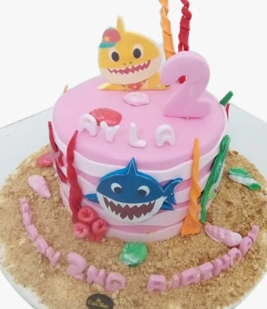 Happy Shark 3D Birthday Cake