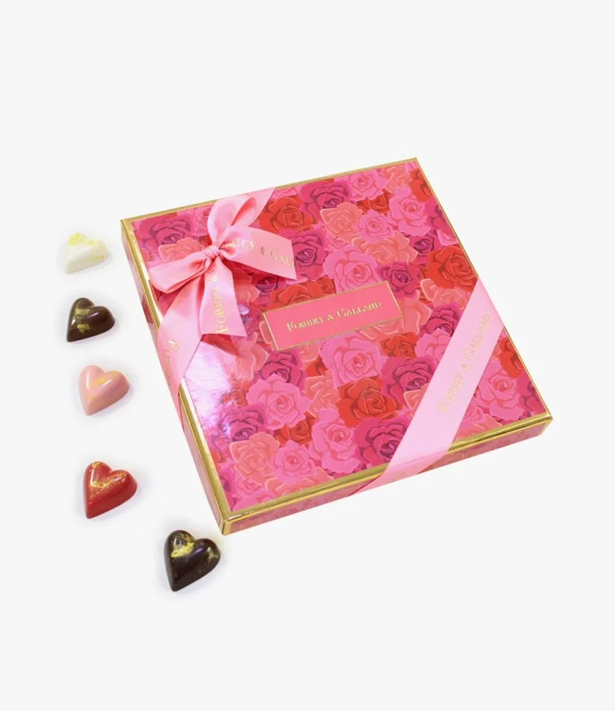Happy Valentines Day Chocolate Gift Box 16 Pcs & A Chocolate Tablet On Top