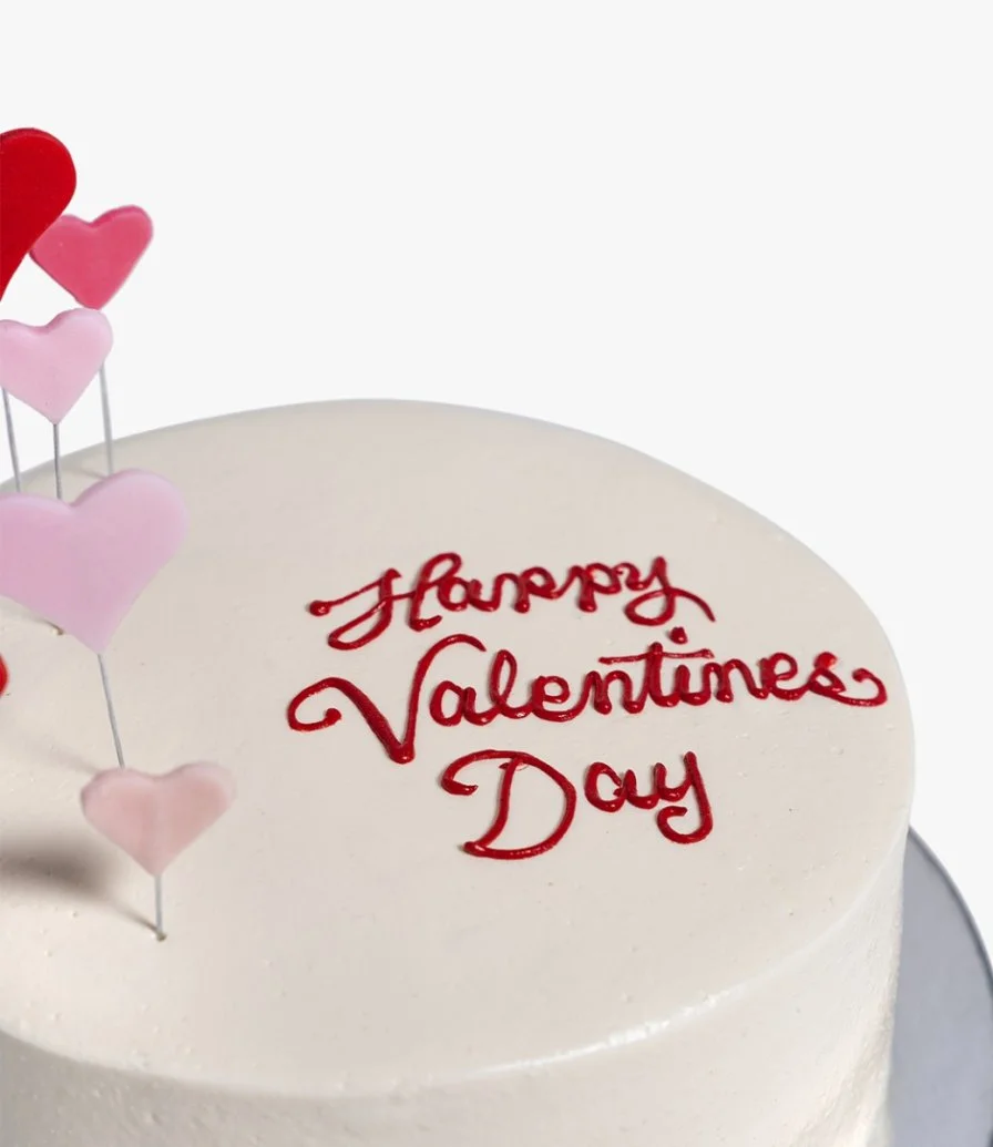 Happy Valentines Day Cute Hearts Cake By Cake Social