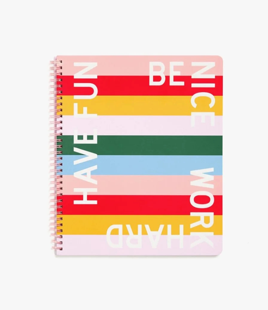 Have Fun, Be Nice, Work Hard Notebook by Ban.do