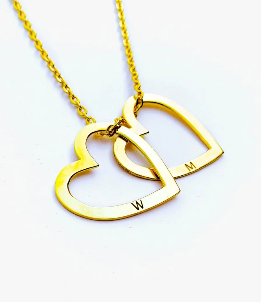 Heart-shaped pendant with Engraved Letters