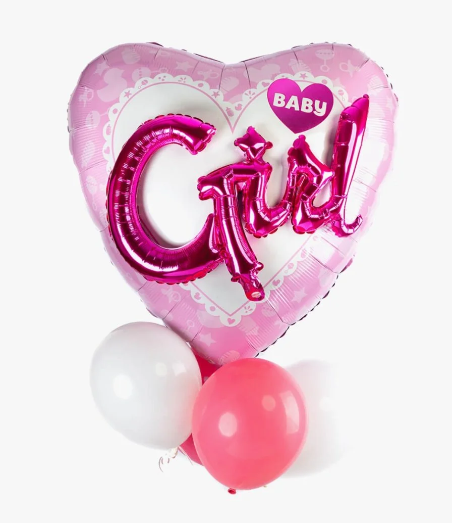 Heart Baby Girl Balloon