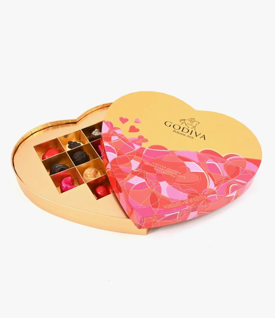 Heart Chocolate Box 6 Pcs by Godiva