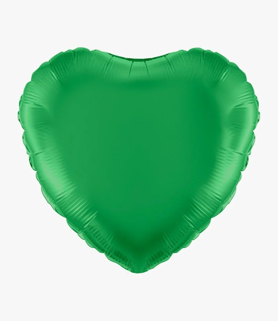بالون قلب اخضر سادة 