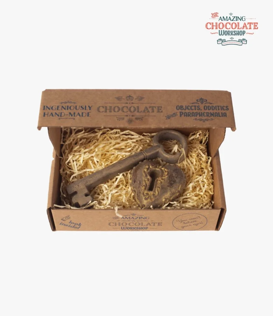 Heart Lock & Key Chocolate Set by The Amazing Chocolate Workshop