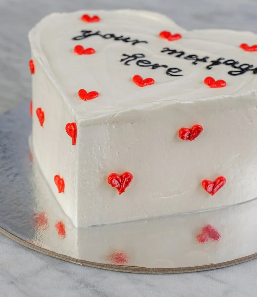 Heart Shape Cute Cake & Roses Bundle