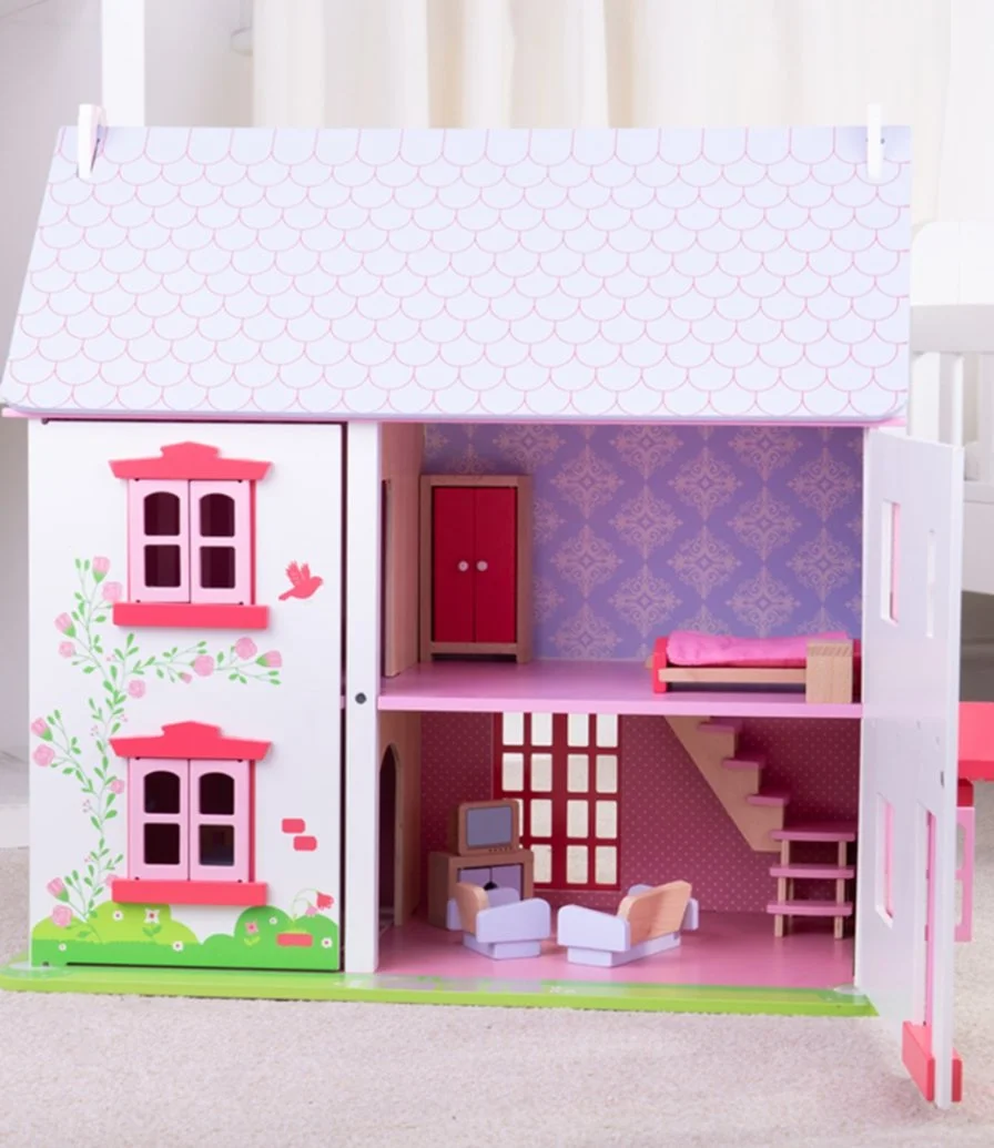 Heritage Playset Rose Cottage Dollhouse by Bigjigs
