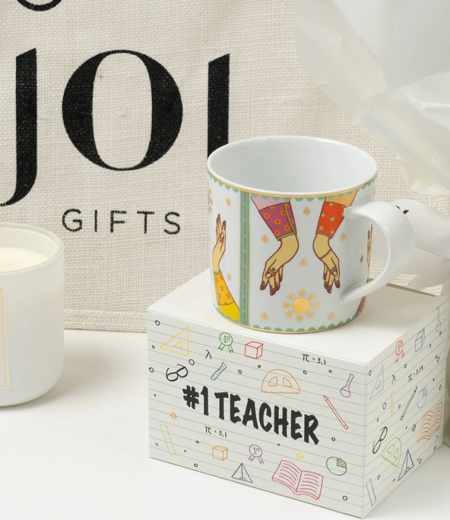 Hessa's Mug x Best Teacher Bundle of Joi Gift Tote
