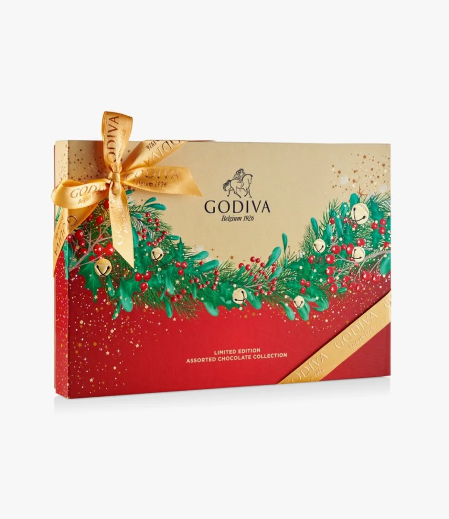 علبة هدايا كريسماس شوكولاتة متنوعة 24 قطعة من جوديفا