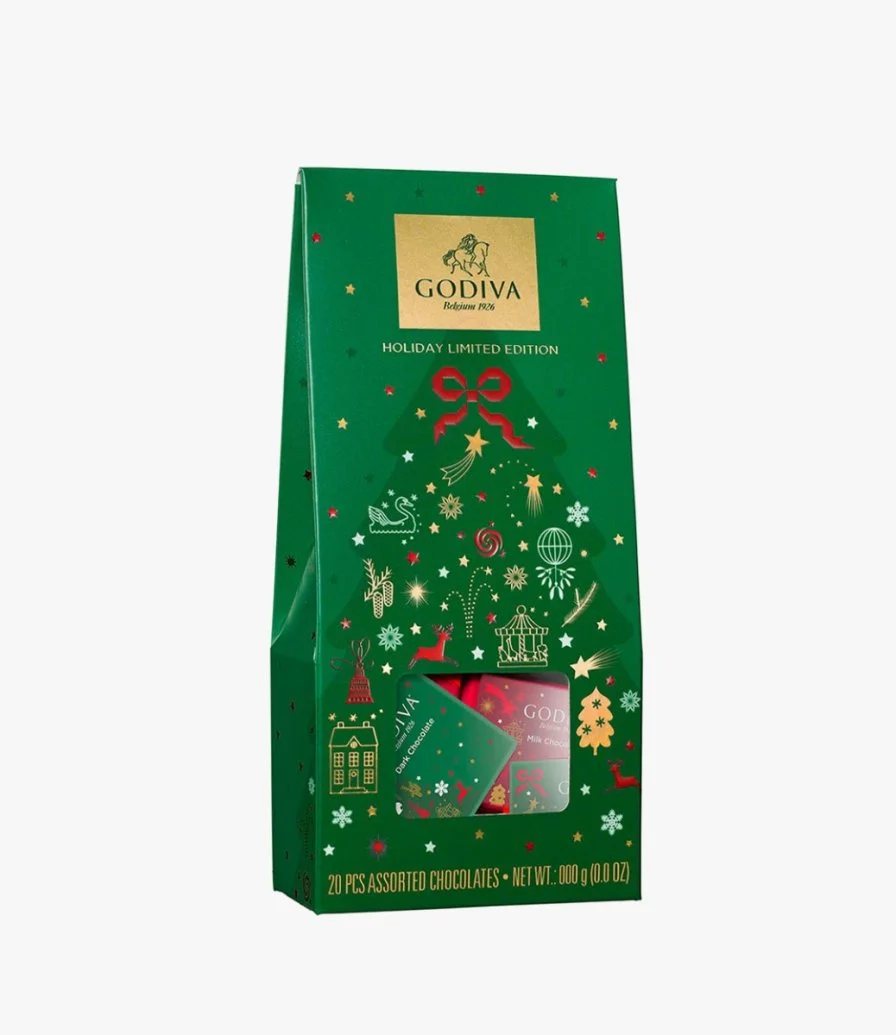 Holiday Season Carre Chocolate Pouch by Godiva
