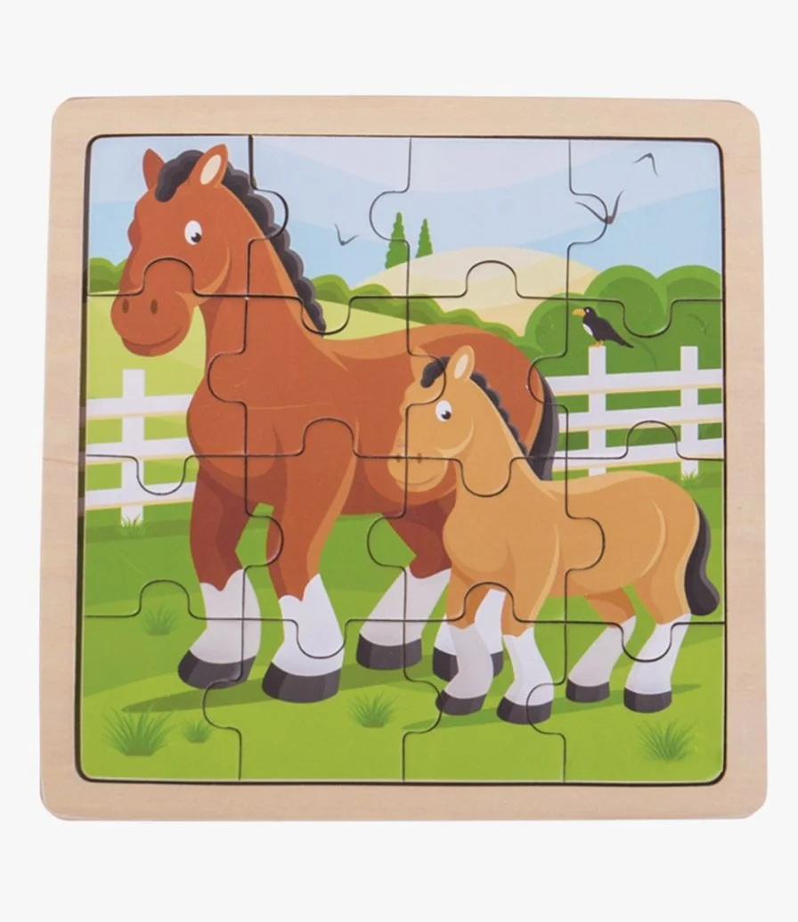 Horse & Foal Puzzle by Bigjigs