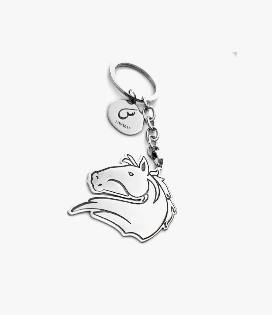 Horse Keychain with Customized Text