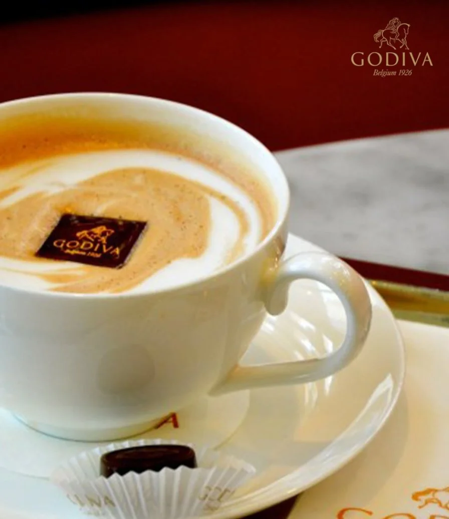 Coffee, dessert, balloons and flowers bundle at Godiva Cafe
