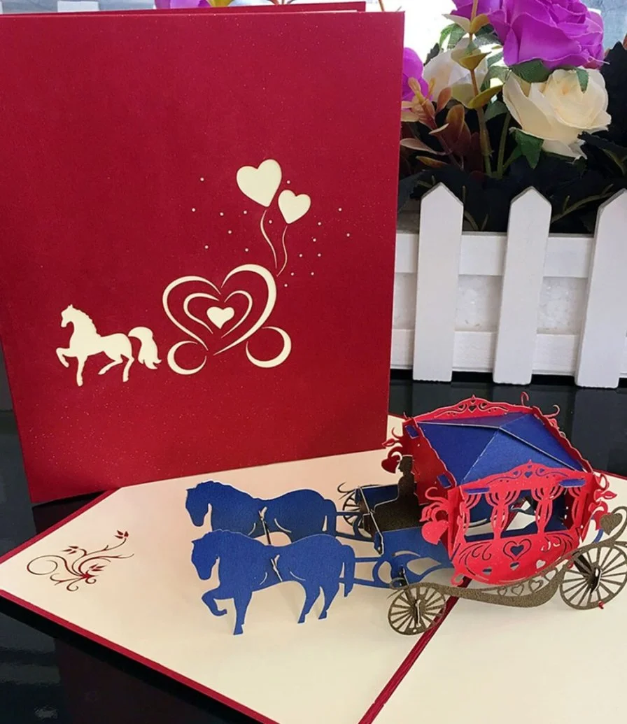 Carriage 3D Greeting Card