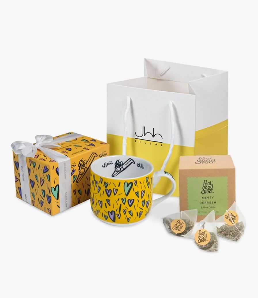 Hubbak Minty Refresh Tea Gift Set by Silsal