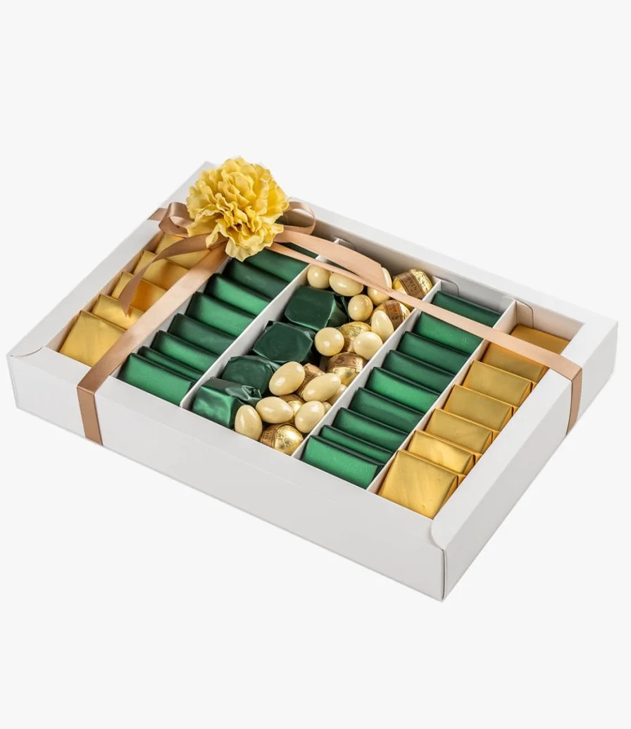 Hunter Green Mixed Chocolate Box by Hazem Shaheen Delights  