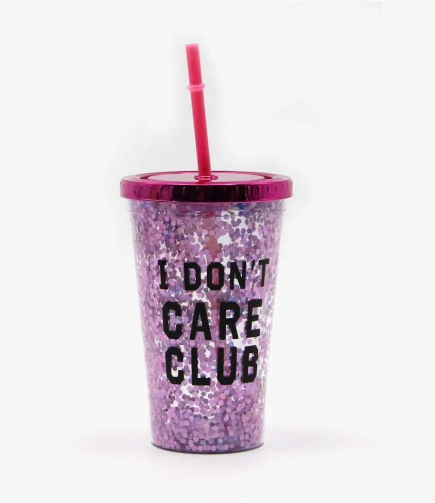 I Don't Care Club Plastic Cup (Pink)