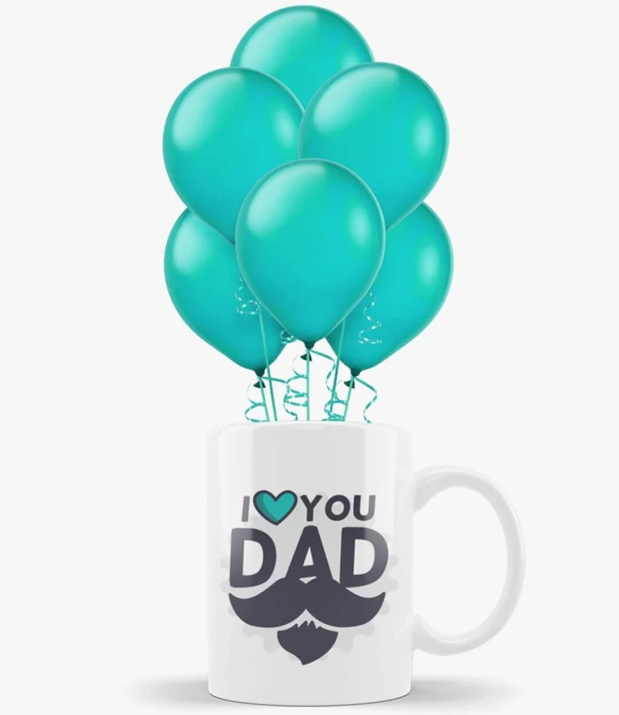 I Love You Dad Balloon & Mug Bundle