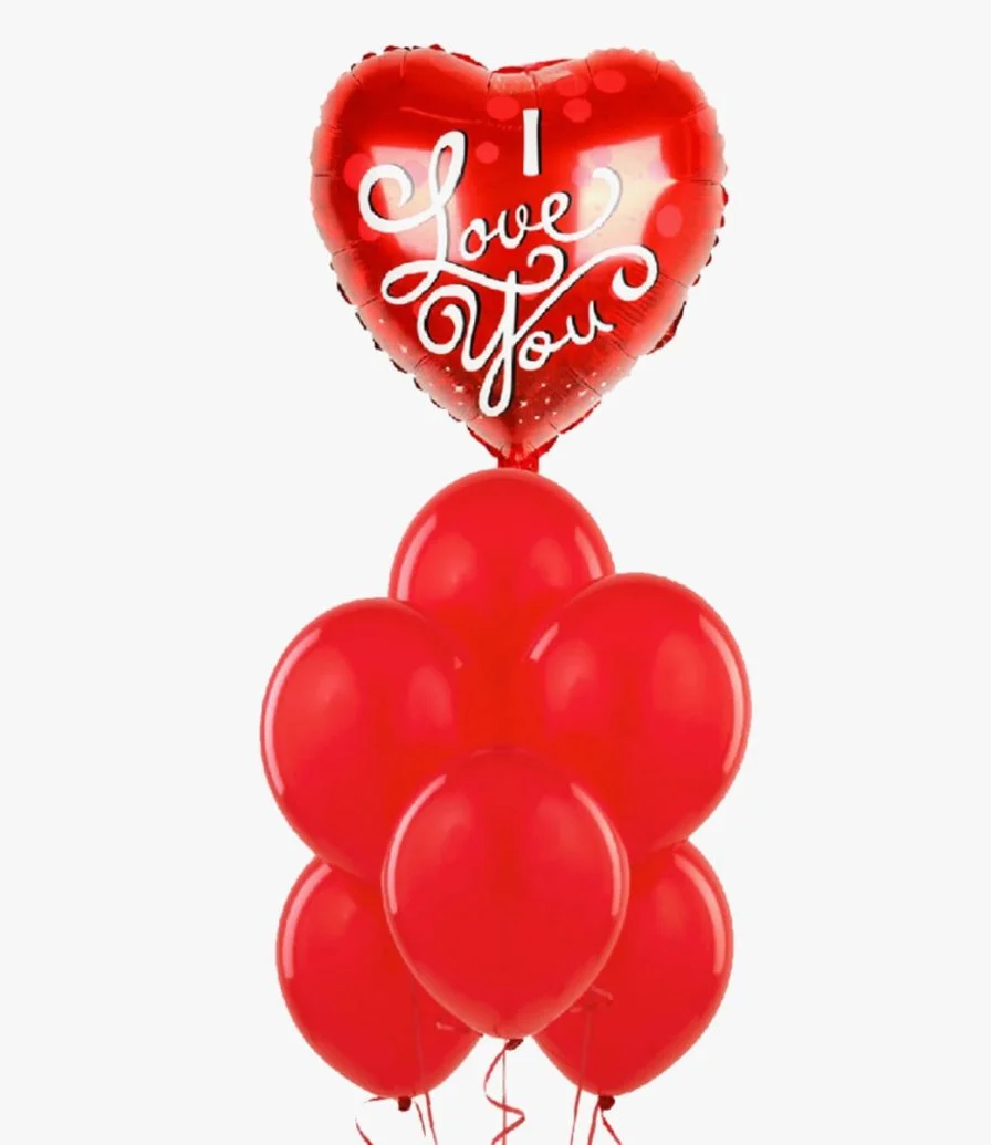 I Love You Red Balloon Bouquet