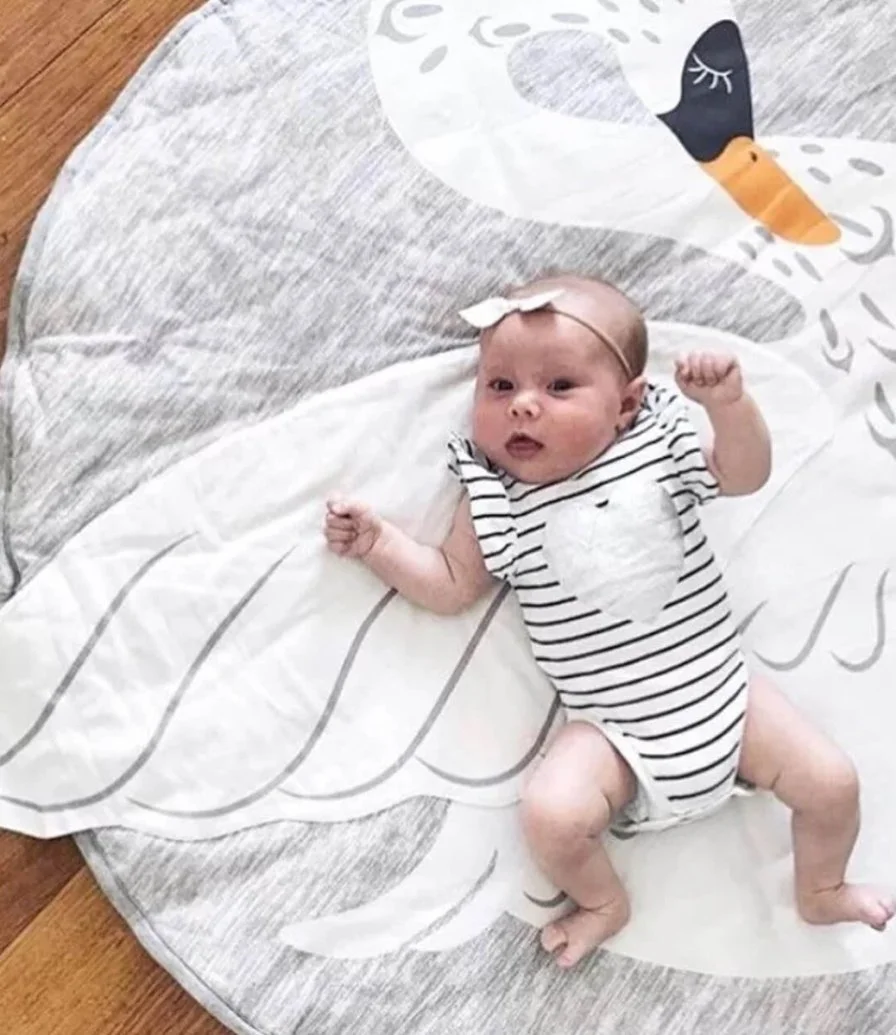 Goose-Shaped Baby Rug