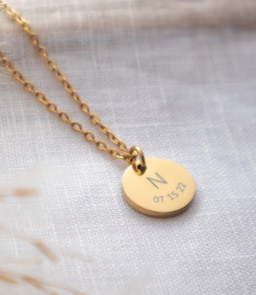 Initial & Date Personalized Necklace
